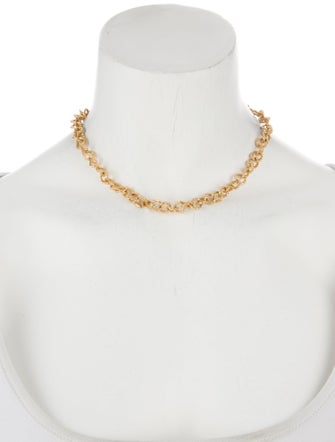 Necklace 14K Hammered Link Chain Necklace