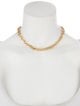 Necklace 14K Hammered Link Chain Necklace