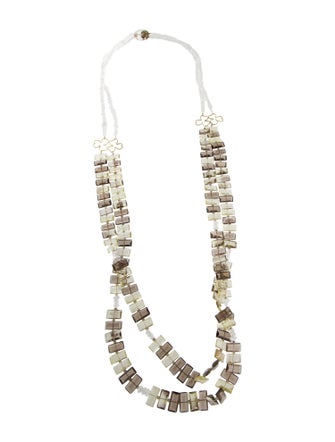 Necklace 18K Multistone Double Strand Necklace