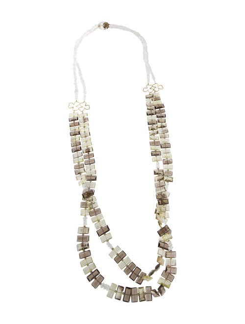 Necklace 18K Multistone Double Strand Necklace