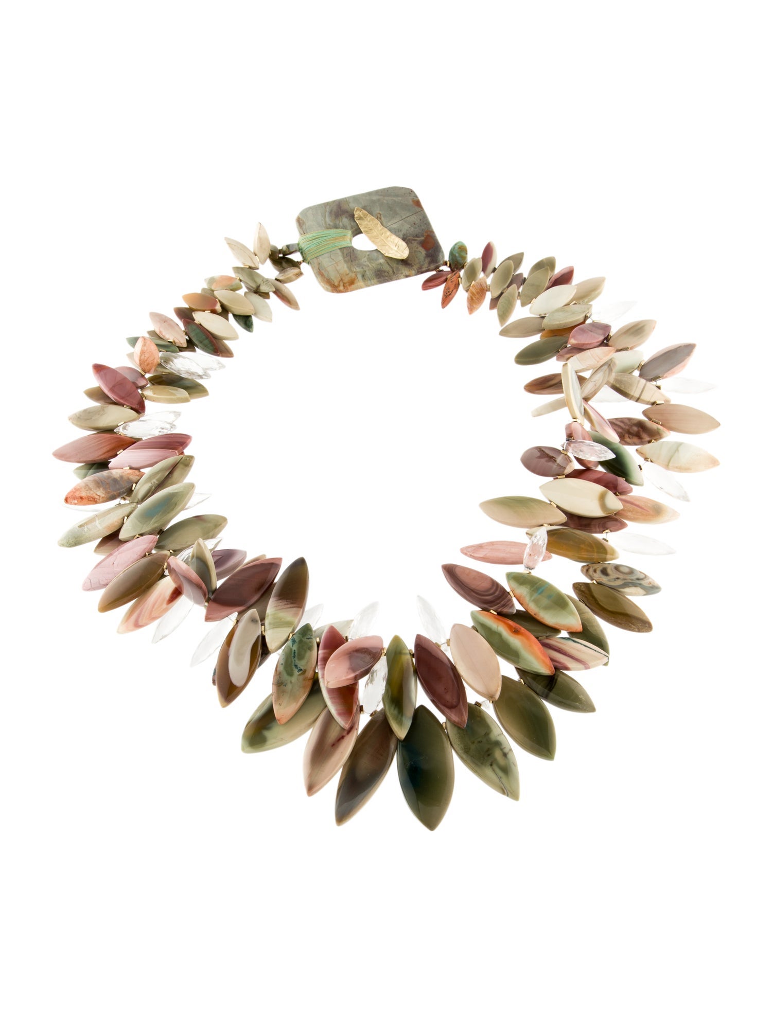 Necklace Joan Hornig 18K Jasper & Quartz Double Strand