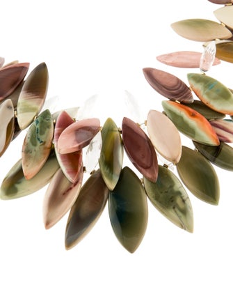 Necklace Joan Hornig 18K Jasper & Quartz Double Strand Necklace