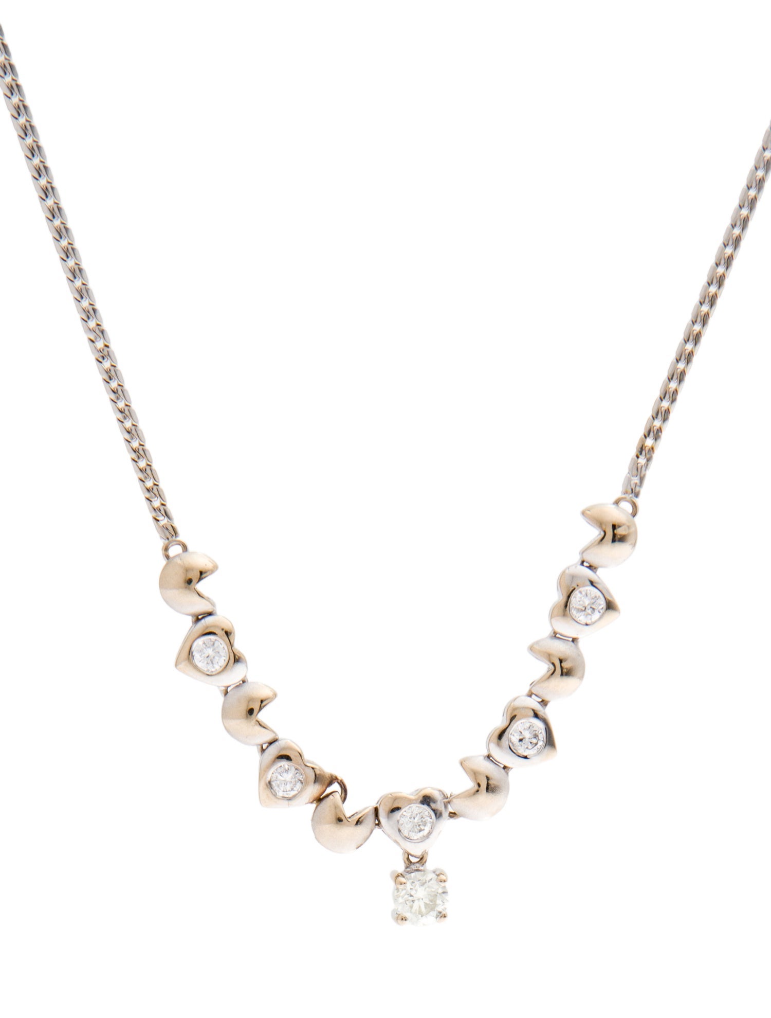 Necklace 18K Diamond Heart Collar Necklace