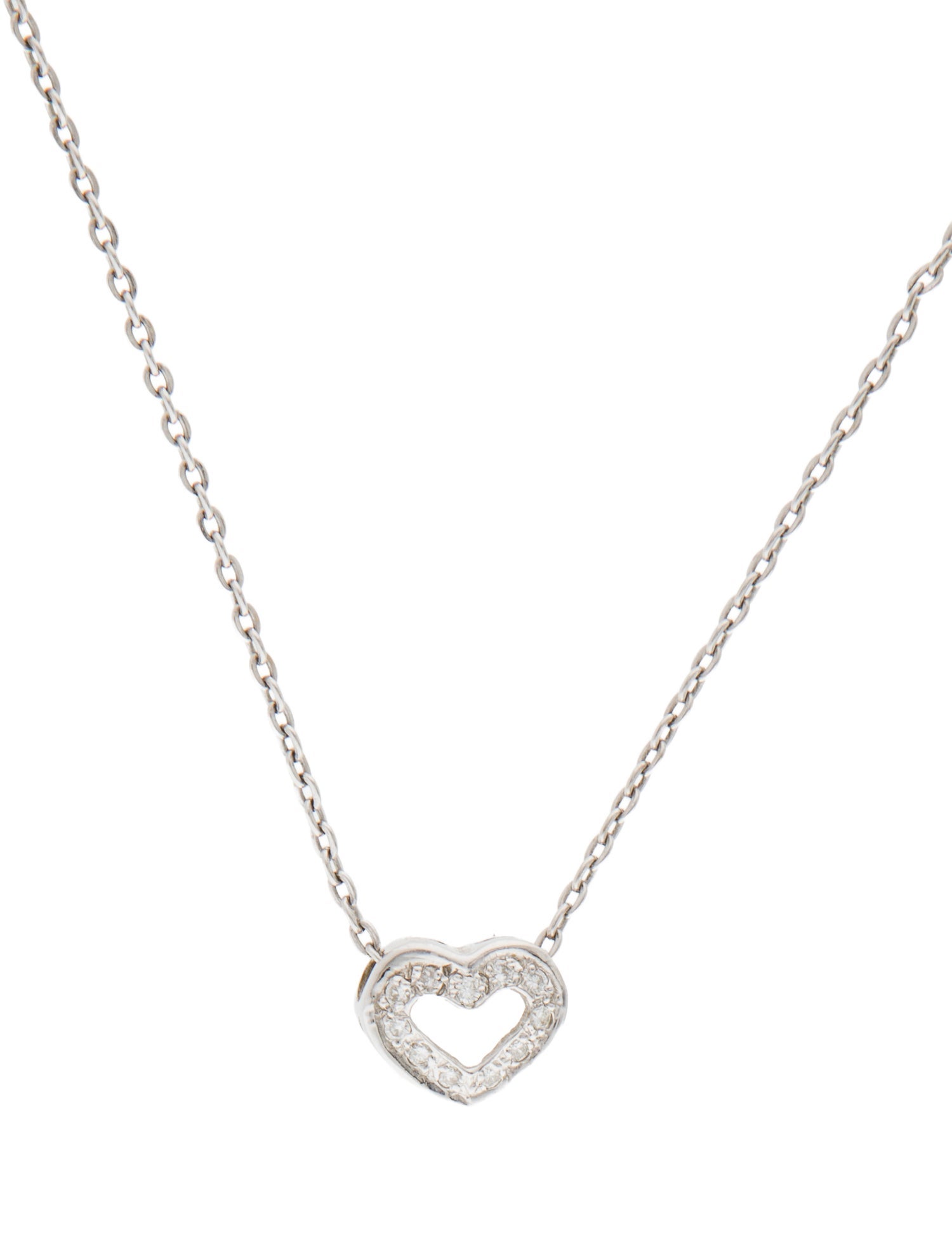 Necklace 14K Diamond Heart Pendant Necklace