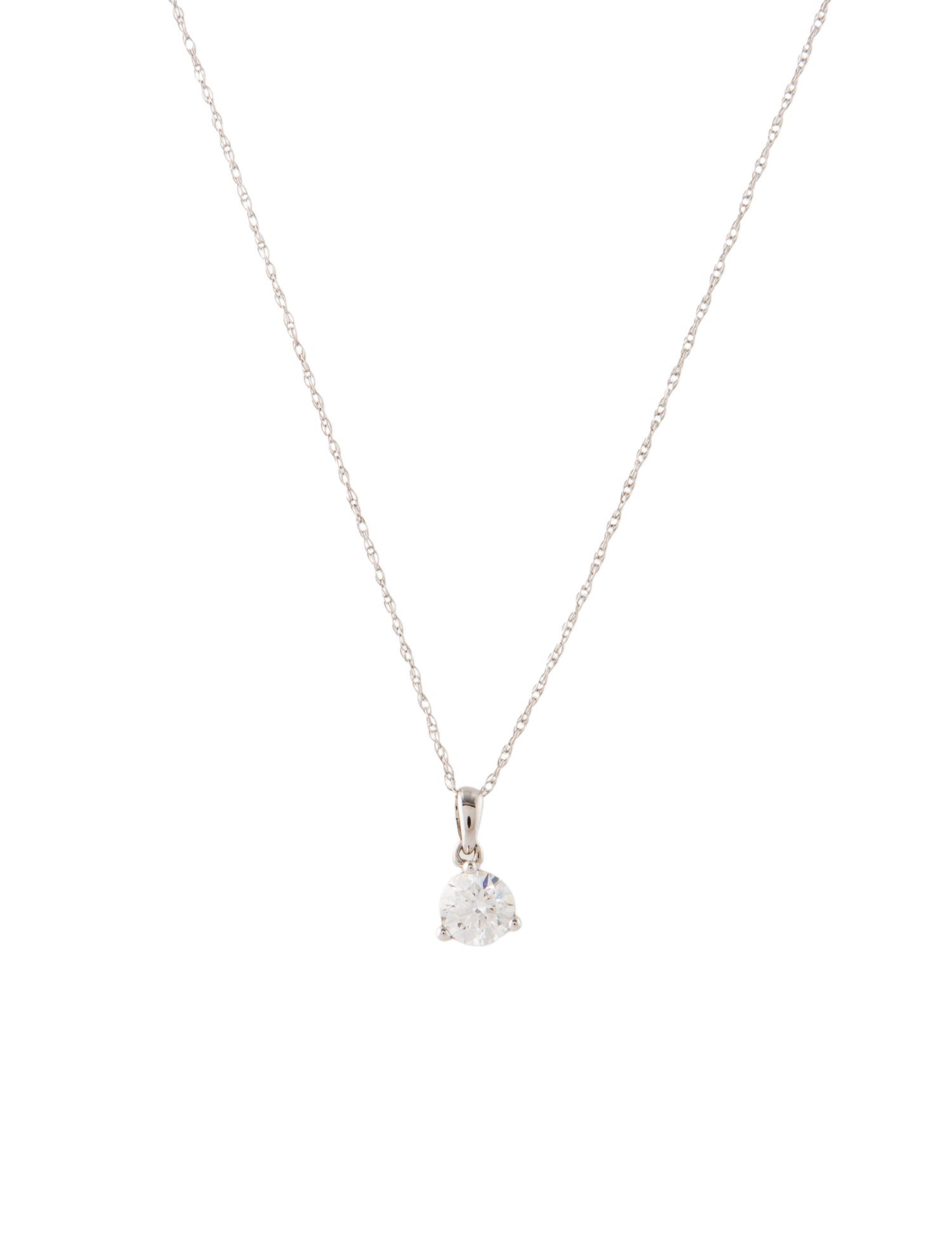 Necklace 14K Lab-Grown Diamond Solitaire Pendant