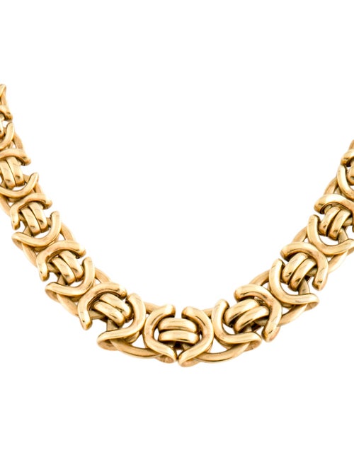 Necklace 14K Graduated Byzantine Chain Necklace