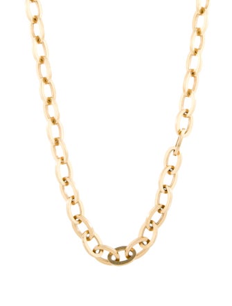 Necklace 14K Oval Link Long Chain Necklace
