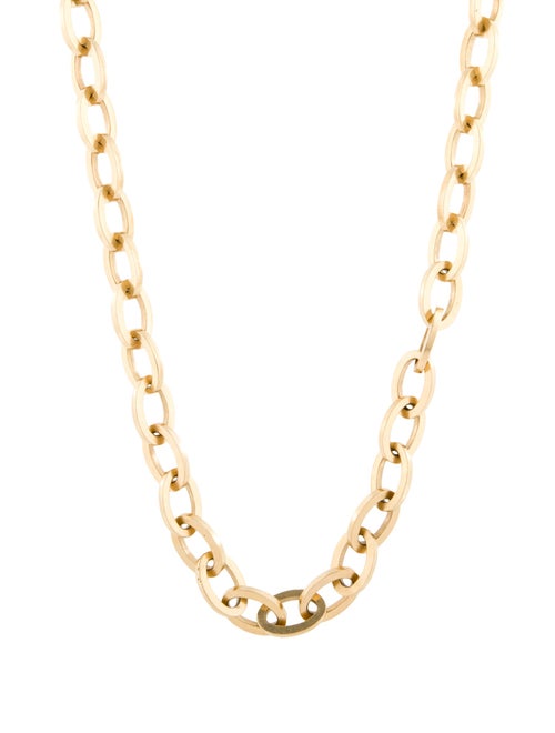 Necklace 14K Oval Link Long Chain Necklace