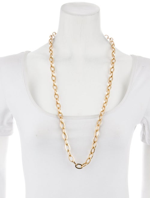 Necklace 14K Oval Link Long Chain Necklace