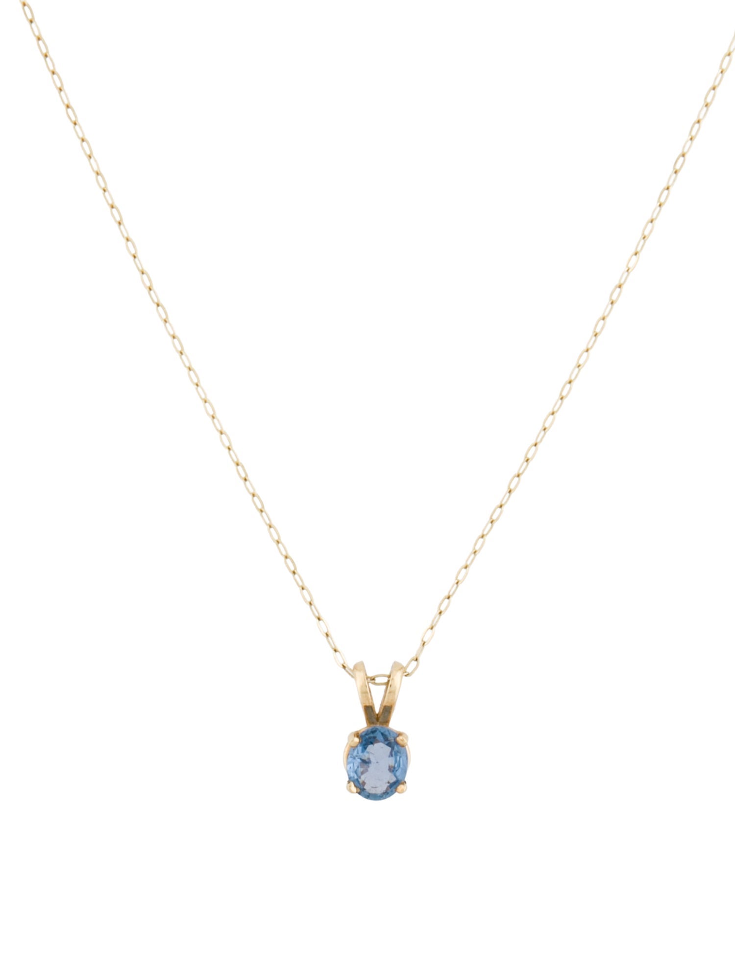 Necklace 14K Sapphire Pendant