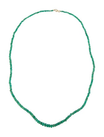 Necklace 14K Emerald Bead Necklace