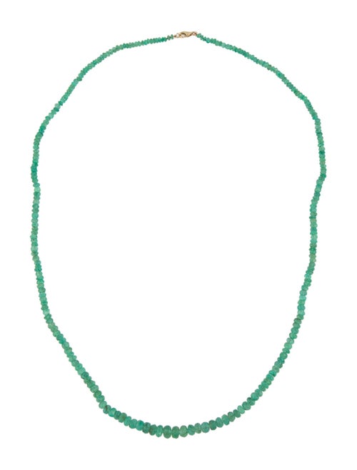 Necklace 14K Emerald Bead Necklace