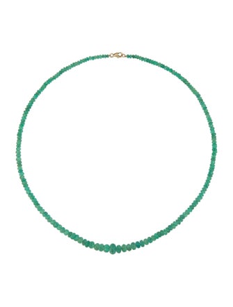 Necklace 14K Emerald Bead Necklace