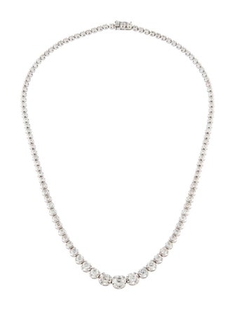 Necklace 18K 7.56ctw Graduated Diamond Riviera Necklace