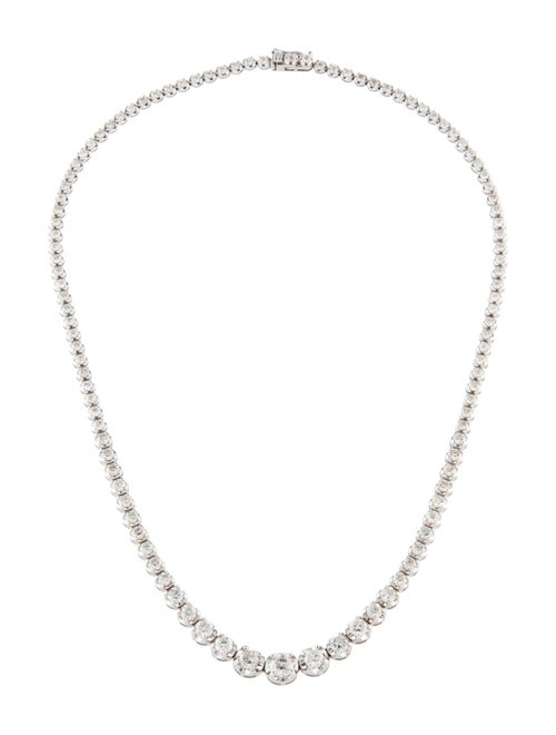 Necklace 18K 7.56ctw Graduated Diamond Riviera Necklace