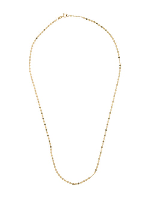 Necklace 14K Flat Link Chain Necklace