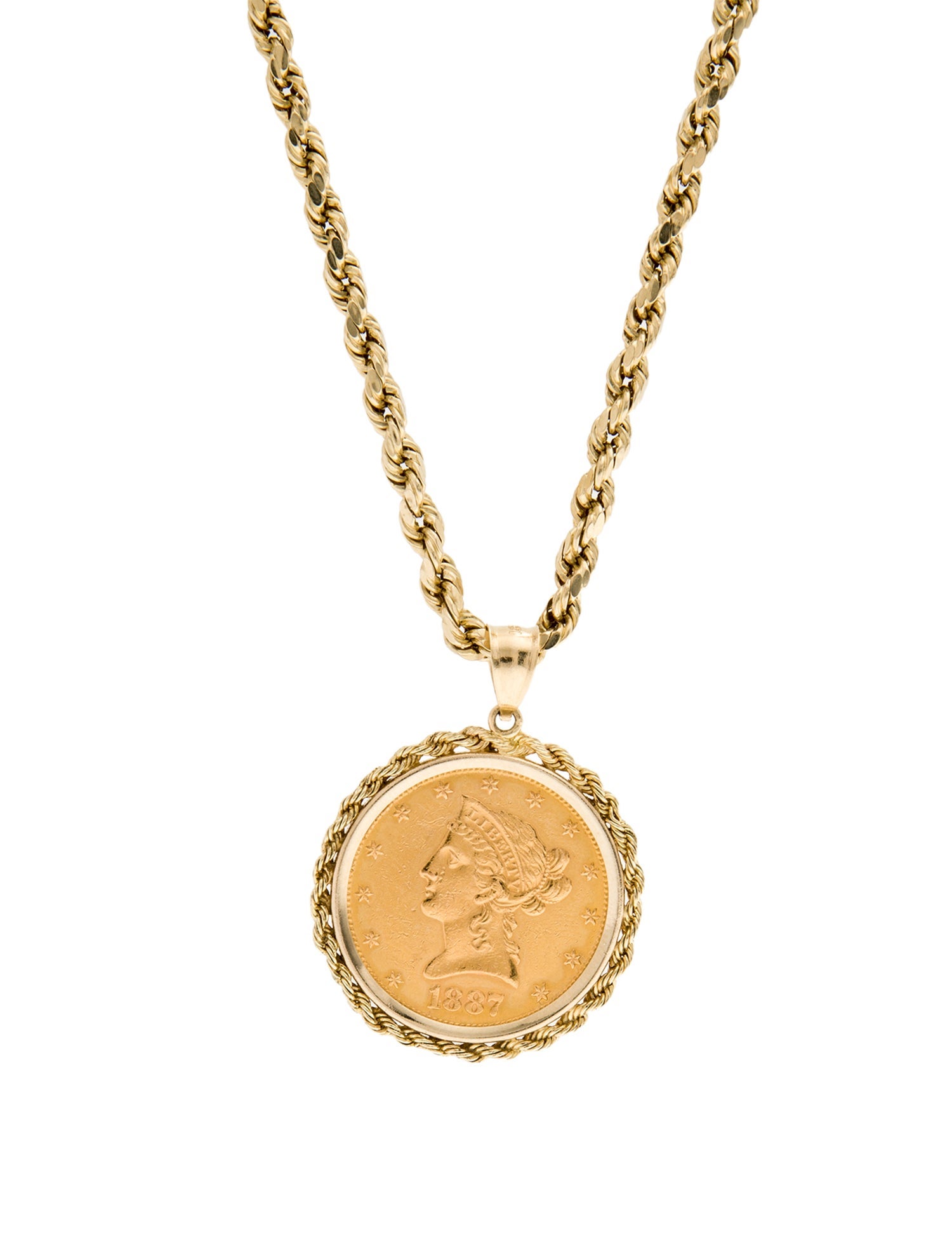Necklace Liberty Head Coin Pendant