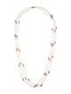 Necklace 14K Pearl & Amethyst Multi-Strand Chain Necklace
