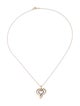 Necklace 10K Diamond Double Heart Pendant Necklace