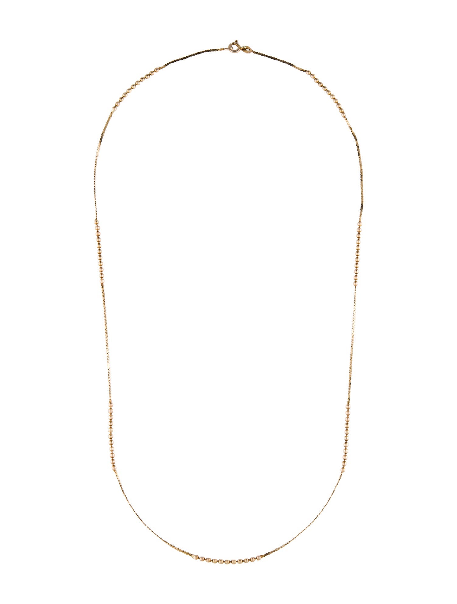 Necklace 14K Beaded Chain