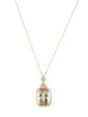 Necklace 14K 3.90ct Feldspar & Diamond Pendant Necklace