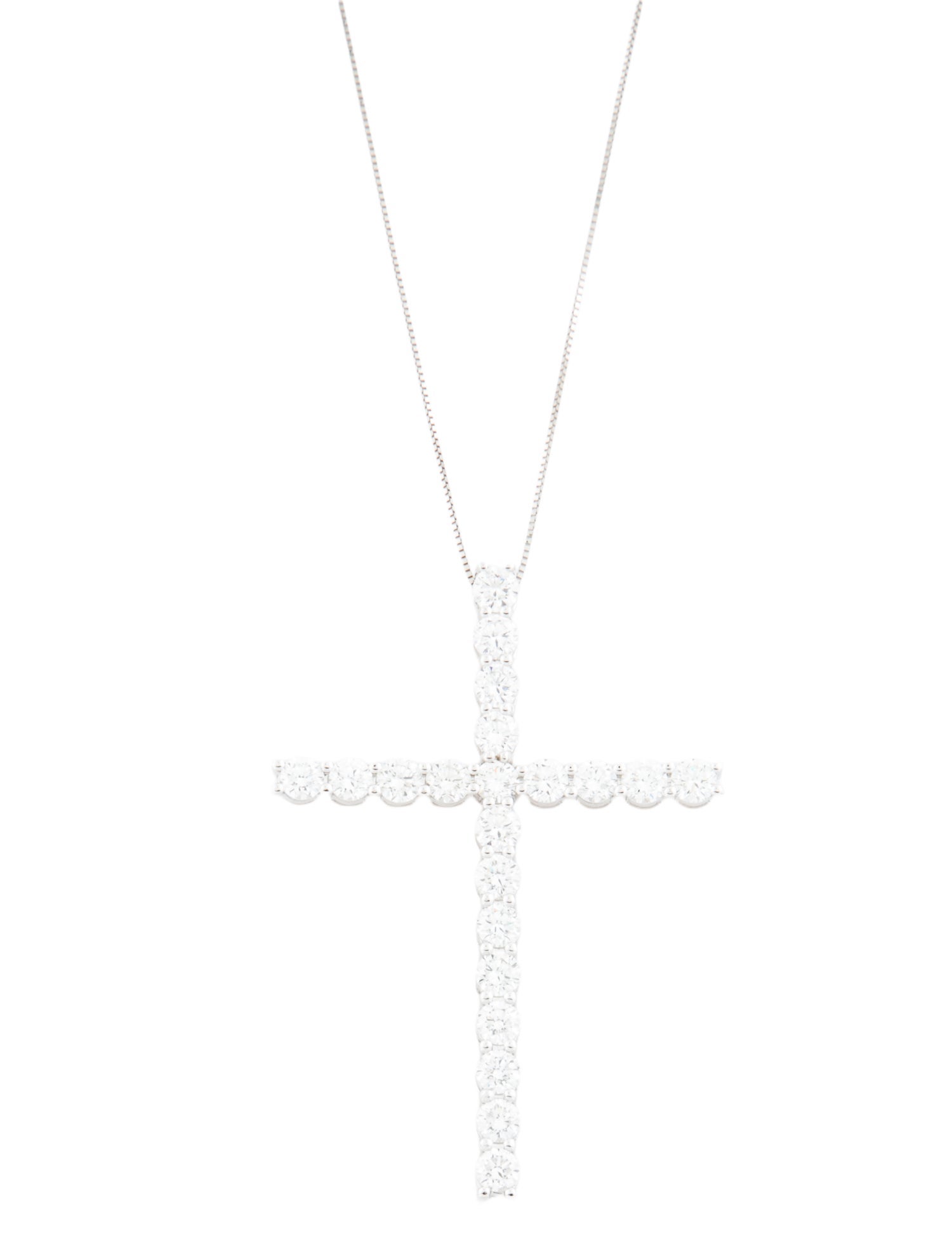Necklace 14K 4.00ctw Lab-Grown Diamond Cross Pendant