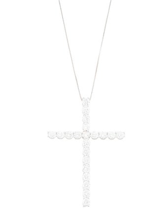 Necklace 14K 4.00ctw Lab-Grown Diamond Cross Pendant Necklace