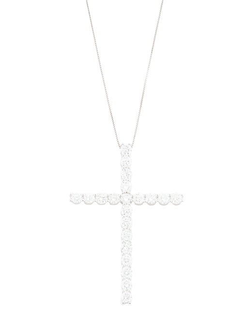 Necklace 14K 4.00ctw Lab-Grown Diamond Cross Pendant Necklace