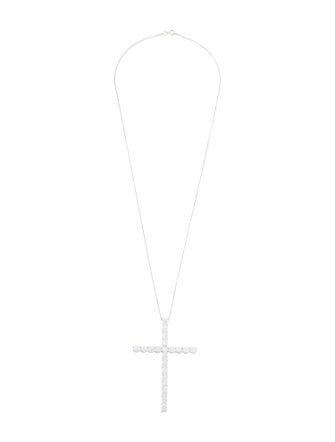 Necklace 14K 4.00ctw Lab-Grown Diamond Cross Pendant Necklace