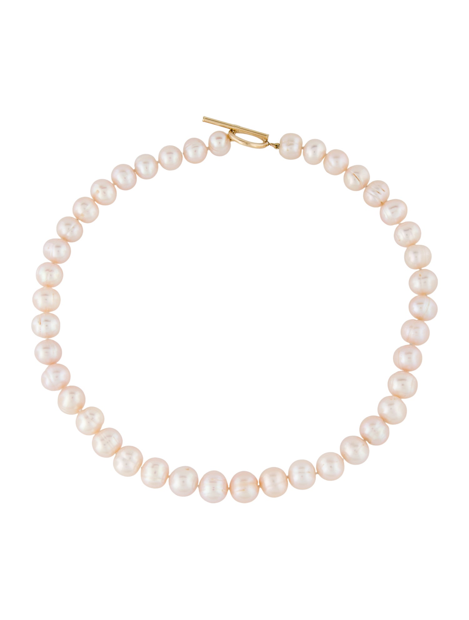 Necklace 14K Pearl Toggle Beaded Strand