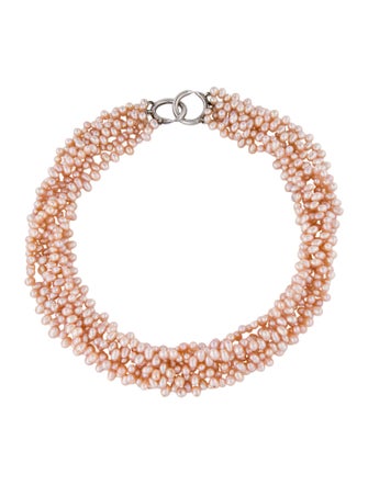 Necklace Pearl Multistrand Bead Collar