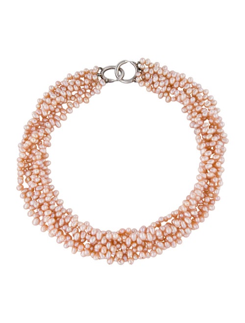 Necklace Pearl Multistrand Bead Collar