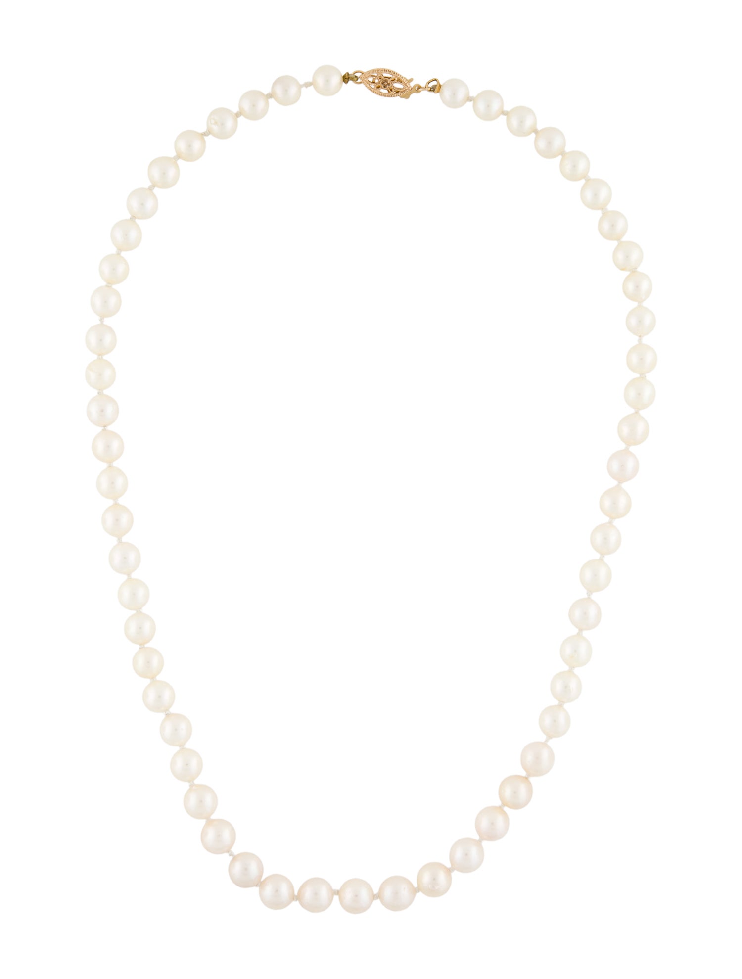 Necklace 14K Pearl Bead Strand