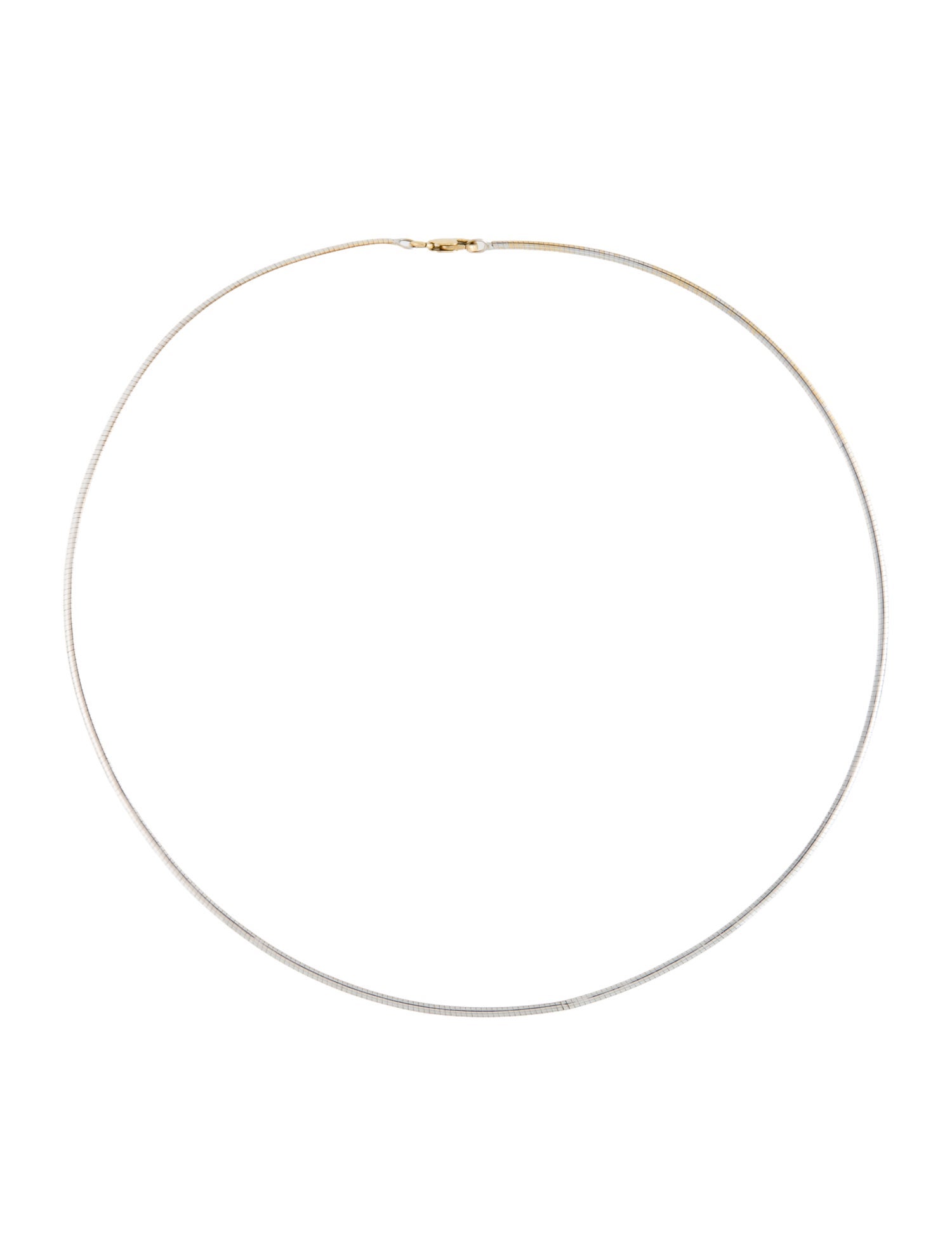 Necklace 14K Two-Tone Reversible Omega Chain