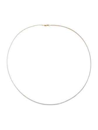Necklace 14K Two-Tone Reversible Omega Chain Necklace
