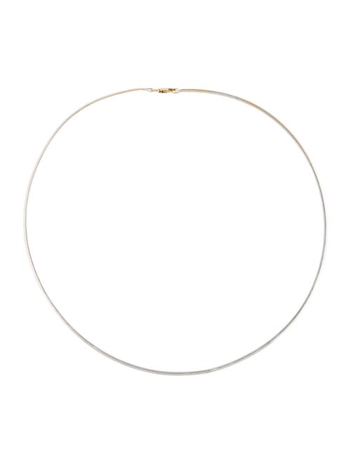 Necklace 14K Two-Tone Reversible Omega Chain Necklace