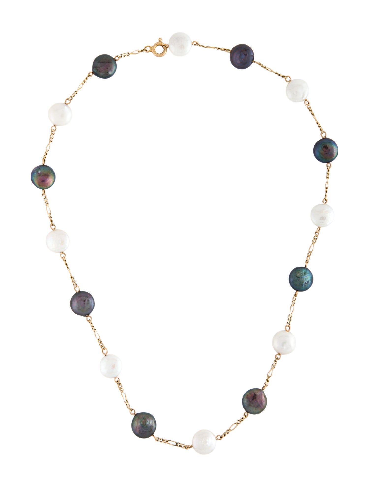 Necklace 14K Pearl Station