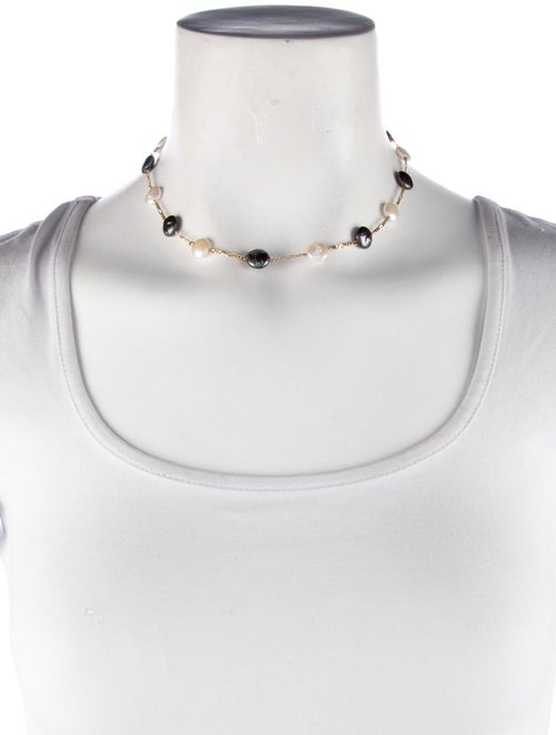 Necklace 14K Pearl Station Necklace