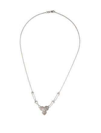 Necklace 14K Diamond Petal Pendant Necklace