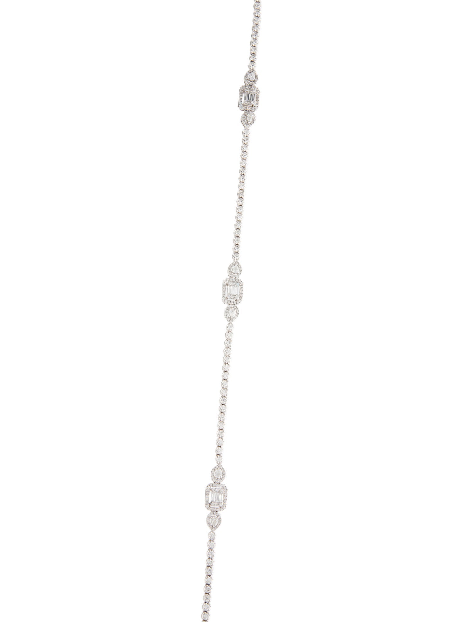 Necklace 18K 18.93ctw Diamond Long Station