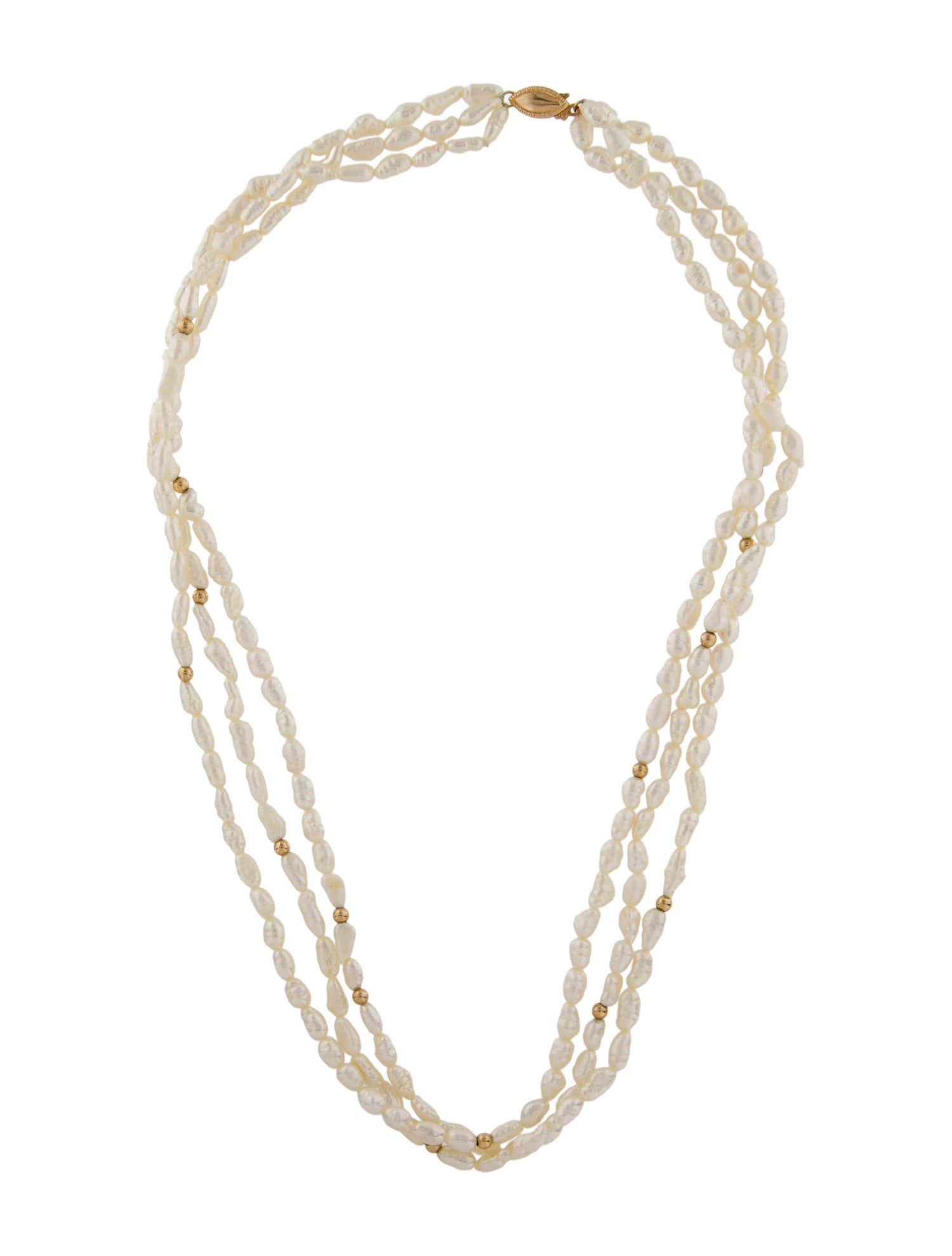 Necklace 14K Pearl Multistrand