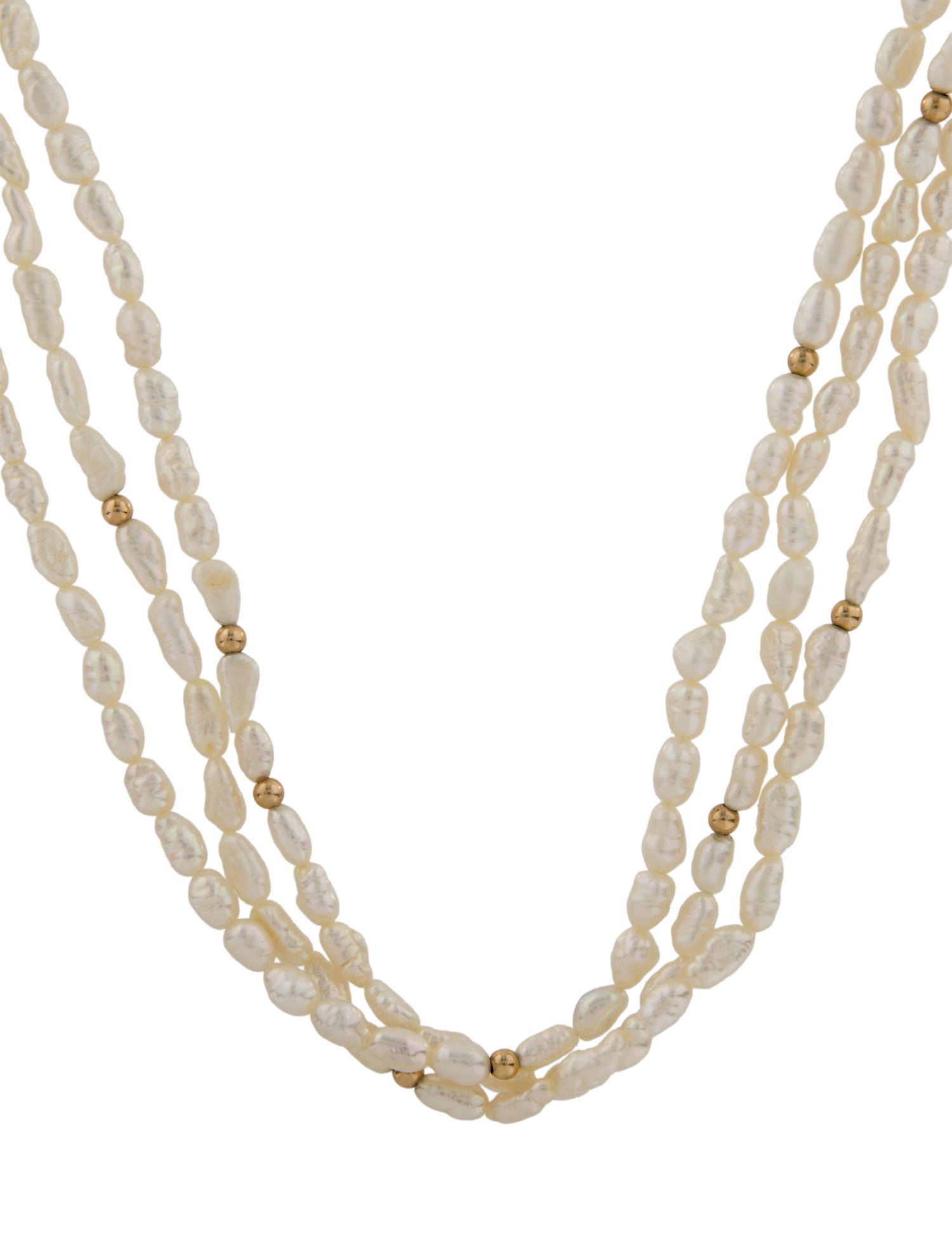 Necklace 14K Pearl Multistrand