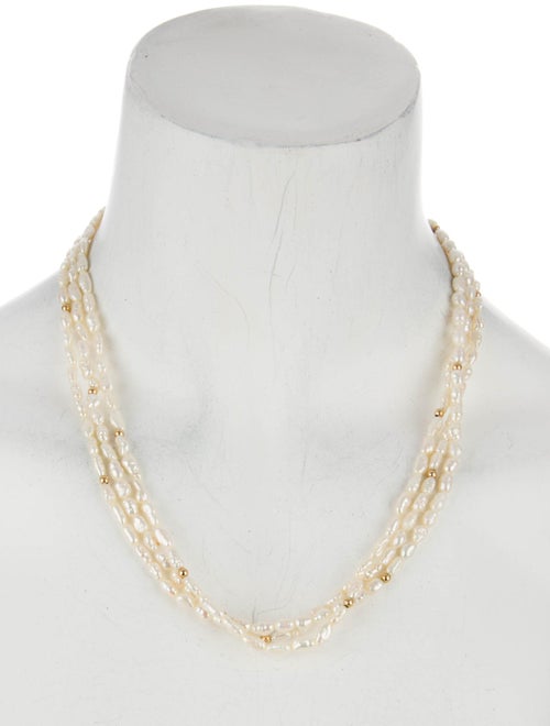 Necklace 14K Pearl Multistrand Necklace