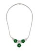 Necklace 18K Jadeite and Diamond Necklace, Stud Earrings, and Ring Set