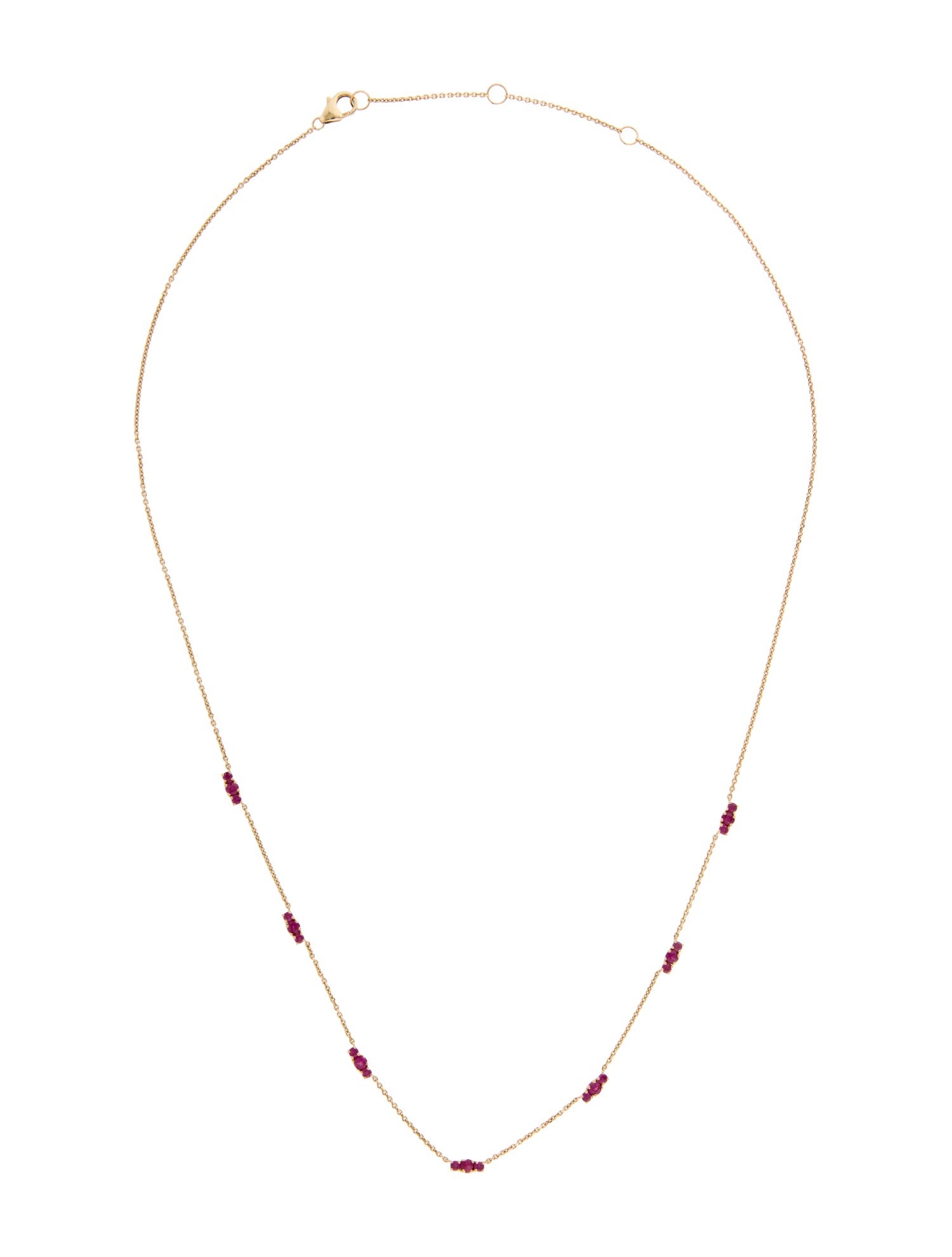 Necklace 14K Ruby Station