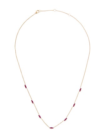 Necklace 14K Ruby Station Necklace