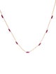 Necklace 14K Ruby Station Necklace