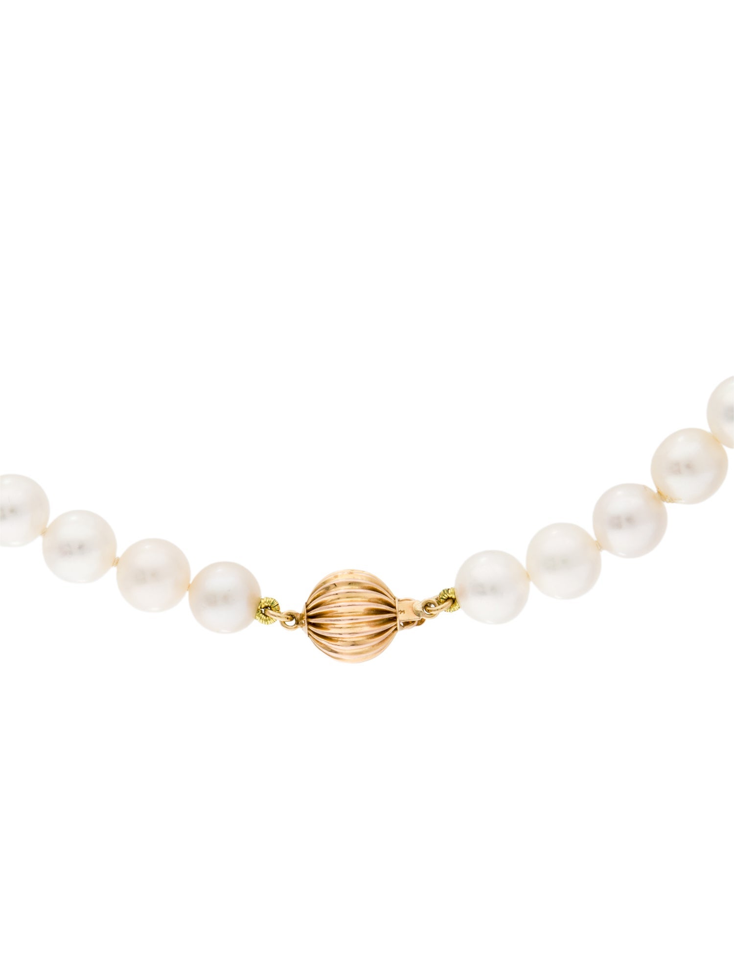 Necklace 14K Pearl Bead Strand Necklace