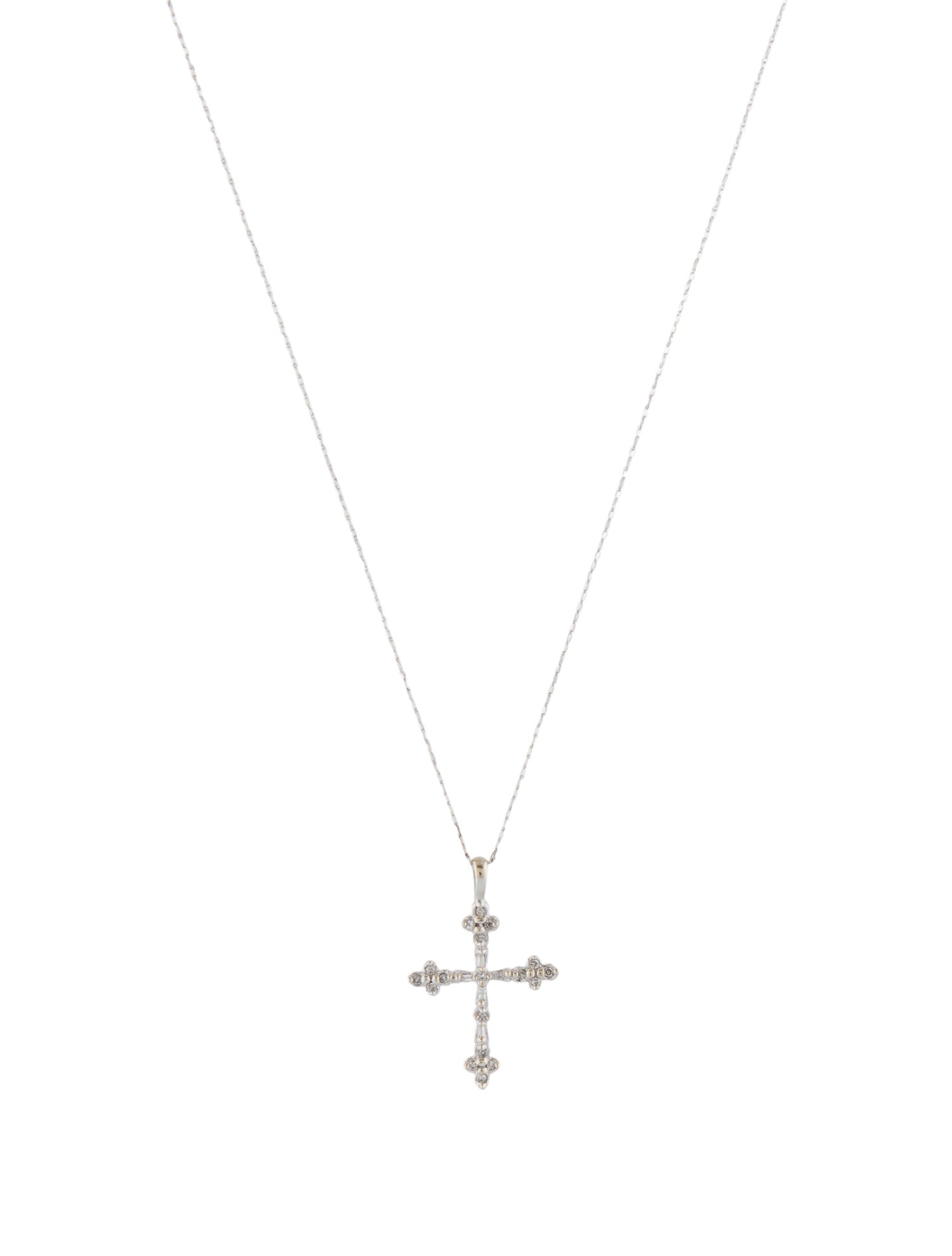 Necklace 14K Diamond Cross Pendant