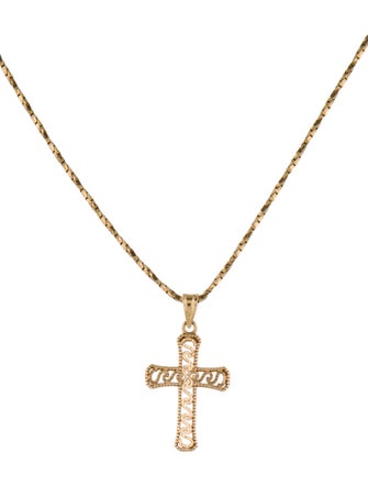 Necklace 14K Cross Pendant Necklace